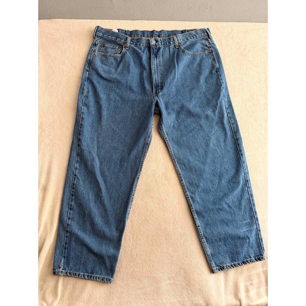 Levis Mens 42x29 Blue Jeans 550 Relaxed Fit Tapered Leg Medium Wash Denim